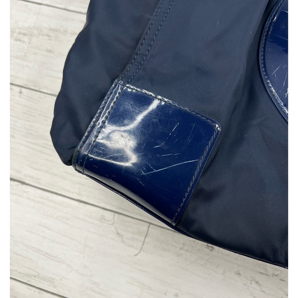 Tory Burch Ella Navy Tote Bag - Picture 7 of 15